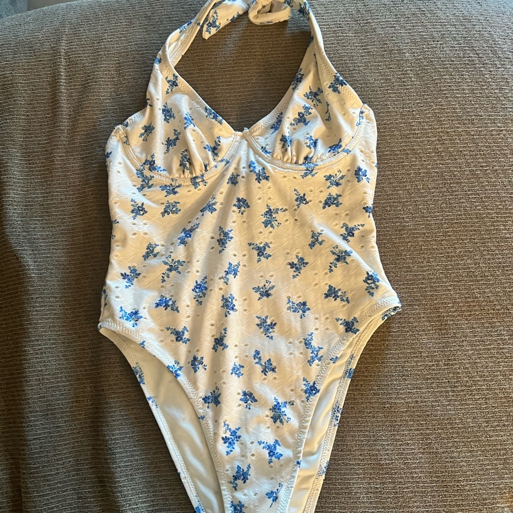 Princess Polly Blue and White Floral Camisole